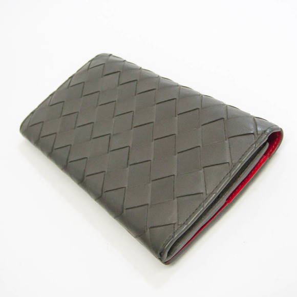 Bottega Veneta Intrecciato 134075 Women,Men Leather Long Wallet (bi-fold) Dar... - Picture 2 of 14